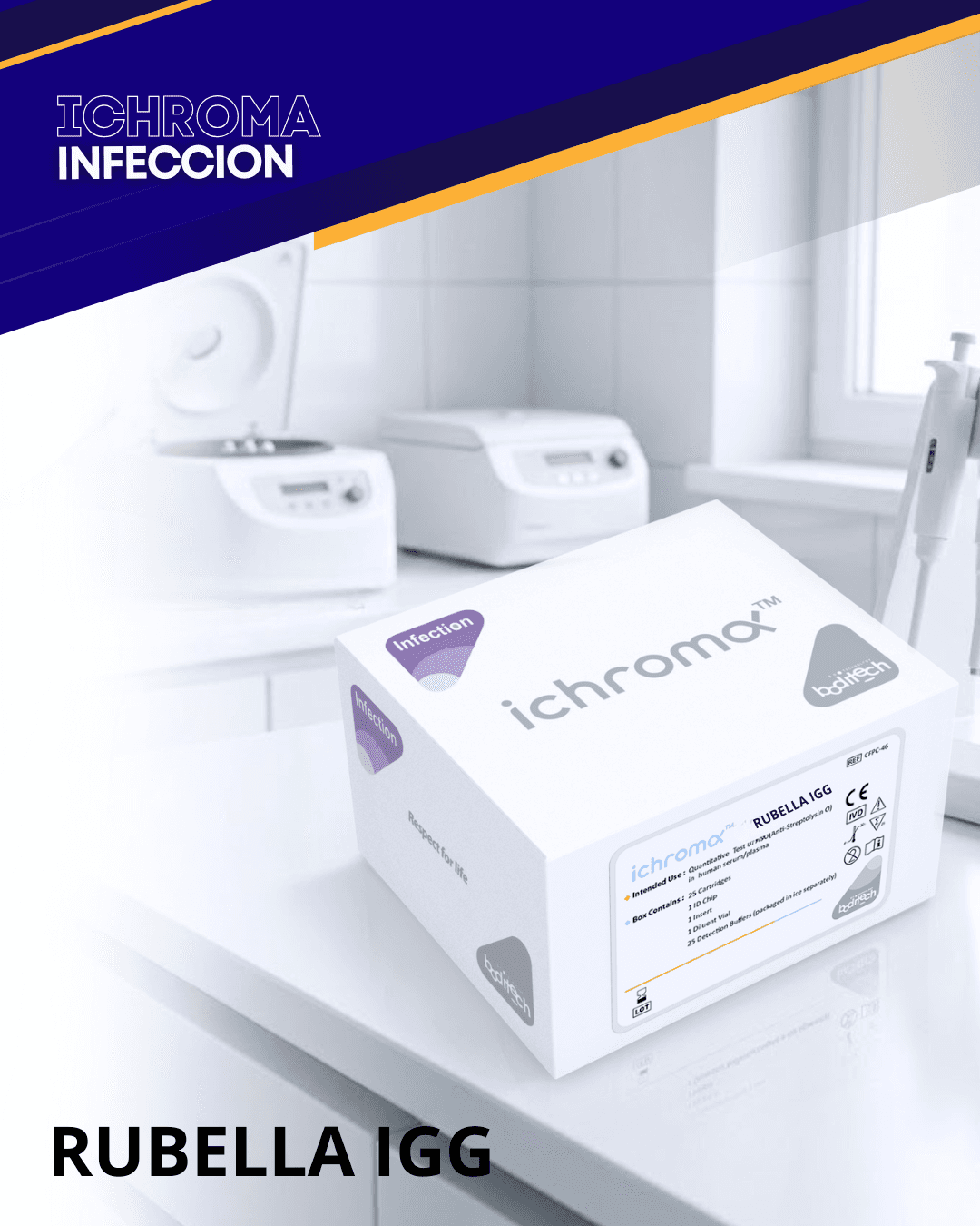 Reactivo RUBELLA IGG para analizador ichroma (Infecciones)