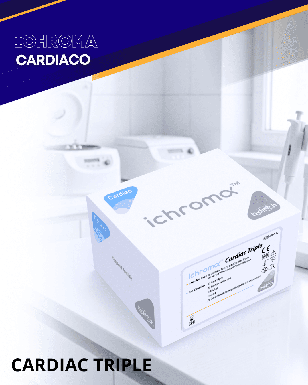 Reactivo CARDIAC TRIPLE para analizador ichroma (Marcadores Cardiacos)