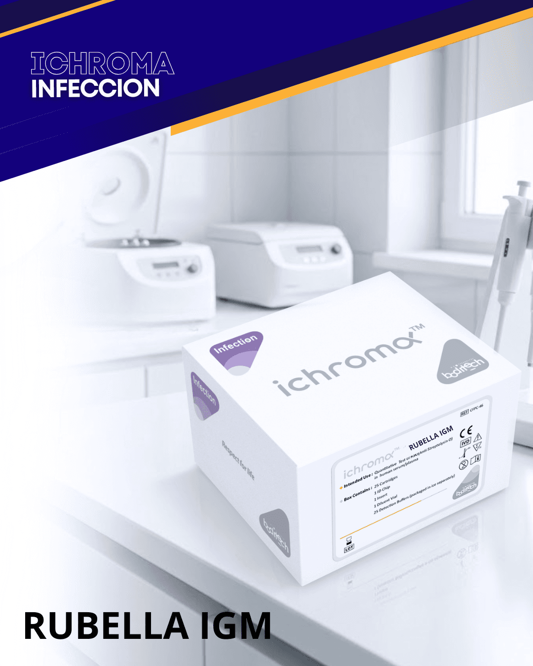 Reactivo RUBELLA IGM para analizador ichroma (Infecciones)